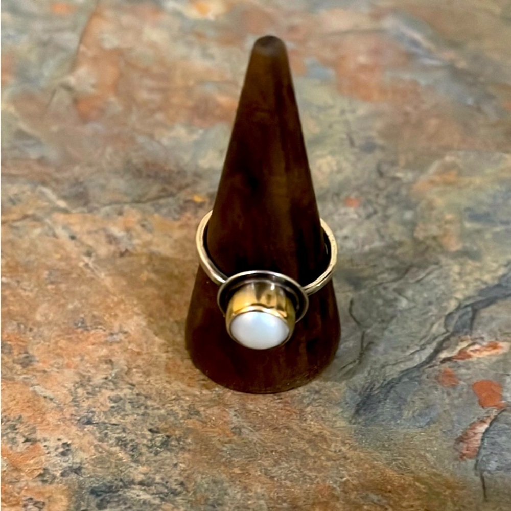 Sundance Pearl Ring in Silver and Gold